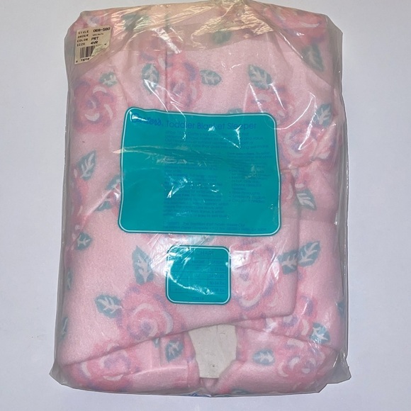 Carter's Pink Floral Toddler Blanket Sleeper Size 4 - Picture 2 of 4